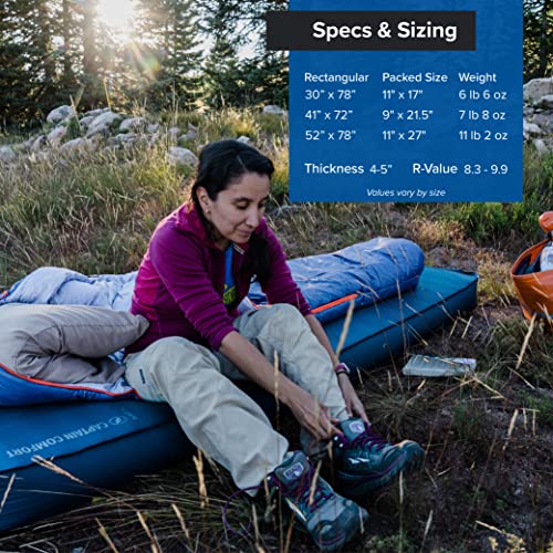 Big Agnes Captain Comfort Deluxe Camp | Supremely Comfortable, All-weather, Self-inflating Sleeping Pad