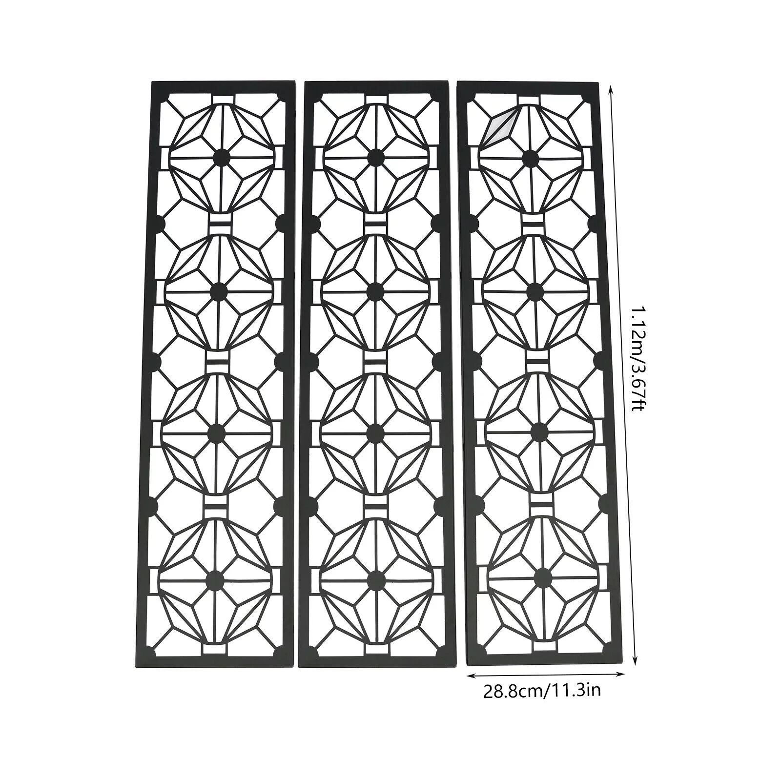 Outdoor Decorative Privacy Screen Panel Steel Garden Flower Pattern Fence for Garden, Yard