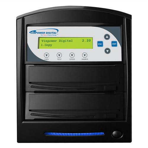 Vinpower Black 1 to 1 SharkCopier DVD CD Tower Duplicator Model SHARK-S1T-BK