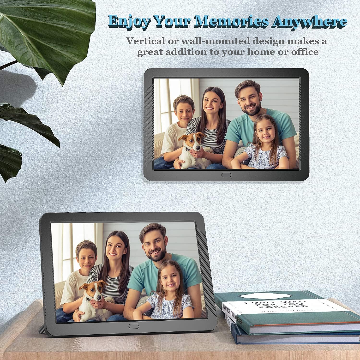 Digital Photo Frame with 8.1 Inch 1920x1080 FHD IPS Screen - Hauyince Digital Picture Frames with Remote Control, Slideshow, Picture Preview, Adjustable Brightness, Calendar, Using SD Card & USB Drive