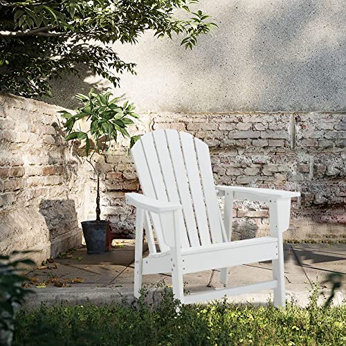 Adirondack Chairs, HDPE All-Weather Adirondack Chair, Fire Pit Chairs (Traditional) (1, Red)
