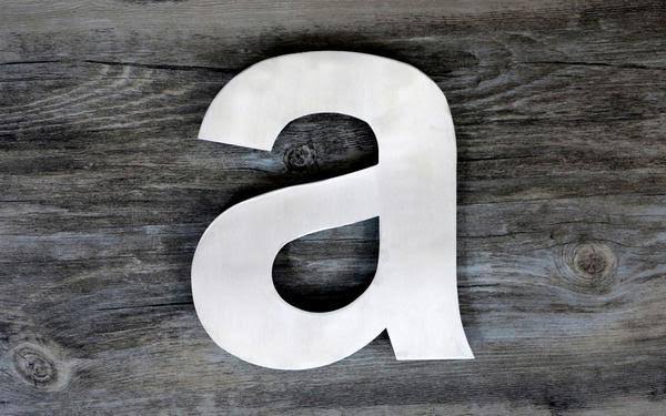 Modern House Numbers and Letters 12 inch / 30 cm / Lower Case Letter A