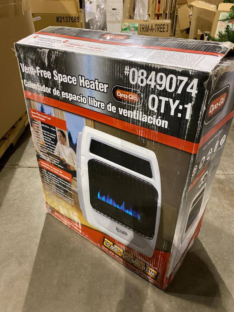 Dyna-Glo 20000-BTU Wall or Floor Mount Indoor Natural GAS or Liquid Propane Vent-Free Convection Heater in White | BF20DTL-4