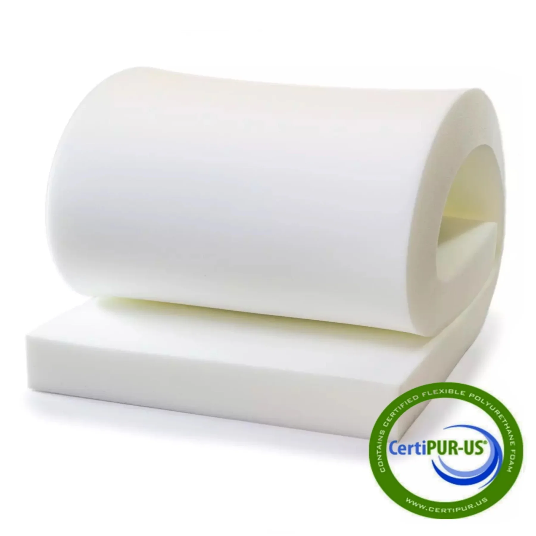 High Density Upholstery Foam Cushion 8"T x 24"W x 80" (50ILD) "EXTRA FIRM" Sofa Seat Replacement Foam Cushion, Foam Padding (White) by Ritchie Foam