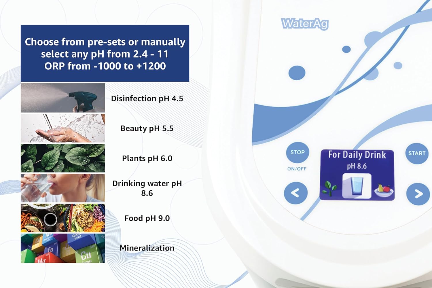 | 3 in 1 Water Ionizer | Alkaline Water Machine | Colloidal Silver Generator Kit | Alkaline Pitcher: PH 2.4-11, up to -1000mV ORP | Silver: 0-20 PPM, Silver Rods 9999 Pure | Acidic Water