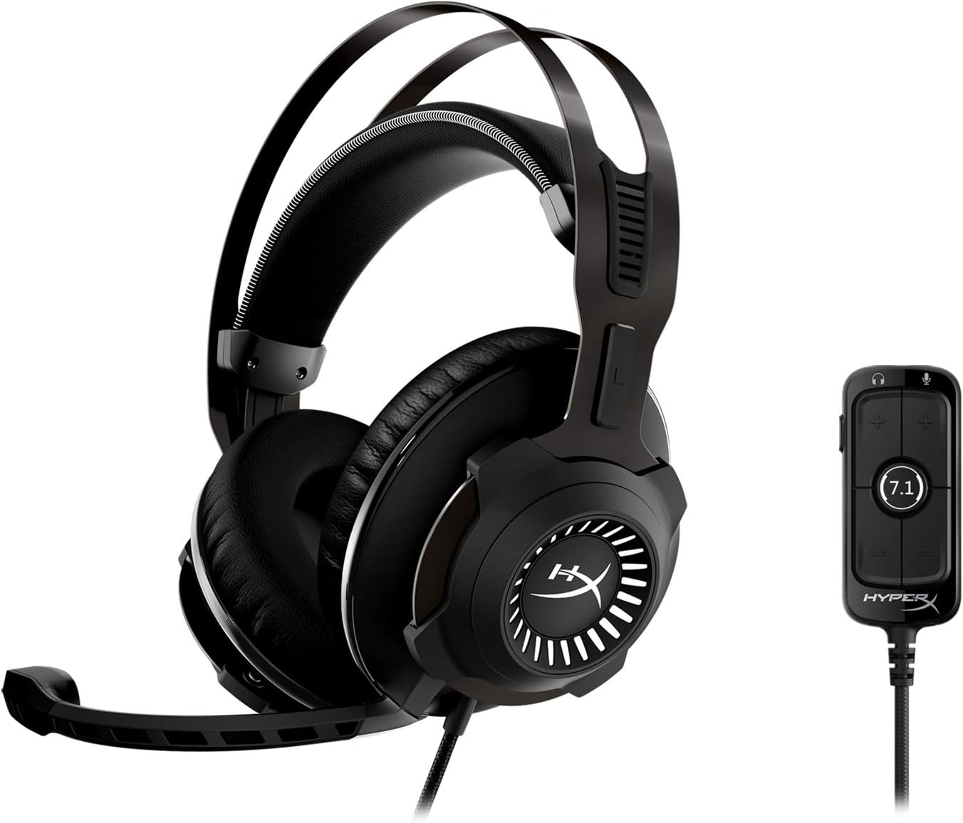 HyperX Cloud Revolver - Gaming Headset with HyperX 7.1 Surround Sound, Signature Memory Foam, Premium Leatherette, Steel Frame, Detachable Noise-Cancellation Microphone