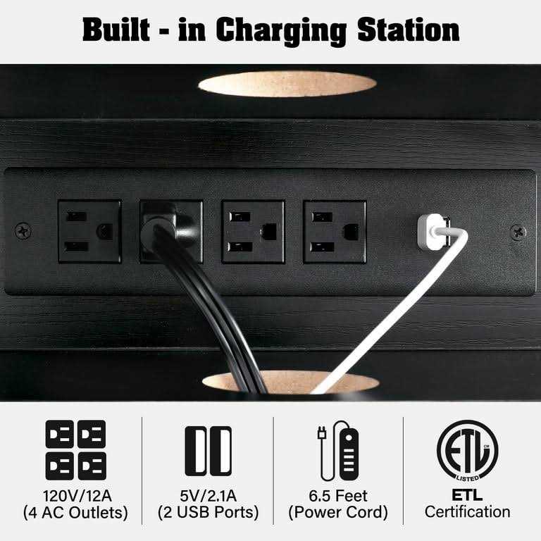 Tc-homeny 10-29 Gallon Aquarium/Fish Tank Stand 2 layers with Cabinet and Charging Station/Power Outlets - Pet Supplies online store