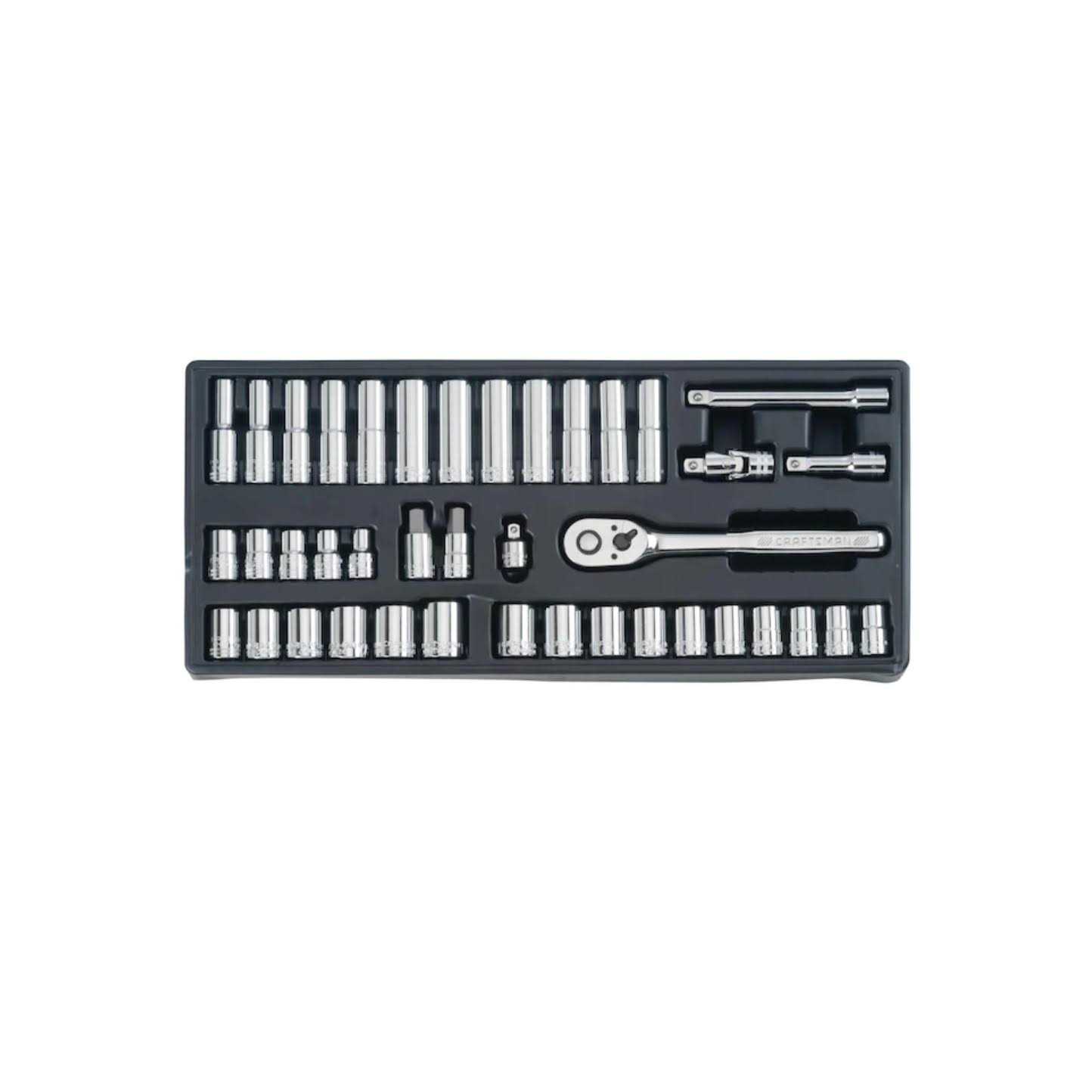Craftsman 1/4 3/8 and 1/2 in. Drive Metric and SAE 6 and 12 Point Mechanic's Tool Set 308 pc - Shop Hardware Tools Online Store