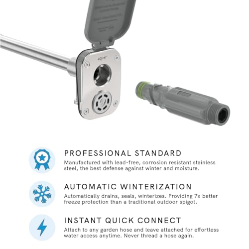 House Hydrant V2+ Frost-Free Outdoor Faucet with Quick-Connect and Anti-Siphon