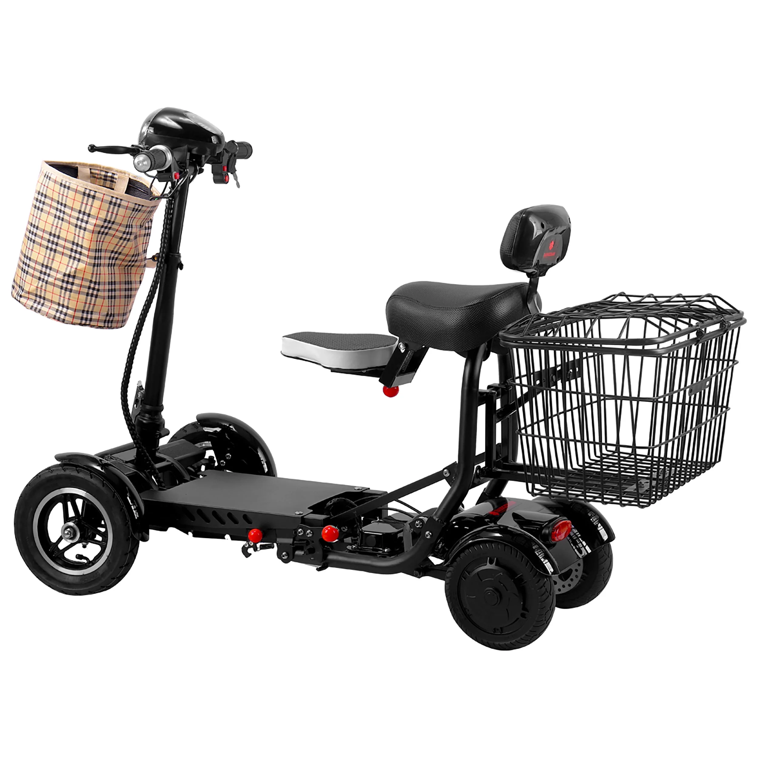 Bangeran Electric Mobility Scooter, 4 Wheel Foldable Portable, Up to 12 Miles - Blue