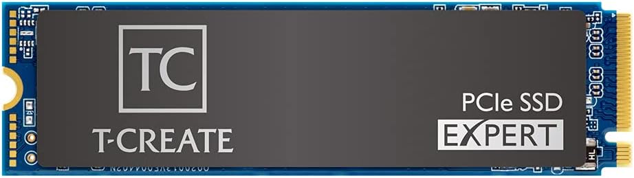 TEAMGROUP T-Create Classic 2TB M.2 PCIe 2280 NVMe 1.3 Internal SSD, Up to 2100MB/s Design for Creators Gen3x4 Solid State Drive, Terabyte Written TBW 1000TB - TM8FPE002T0C611