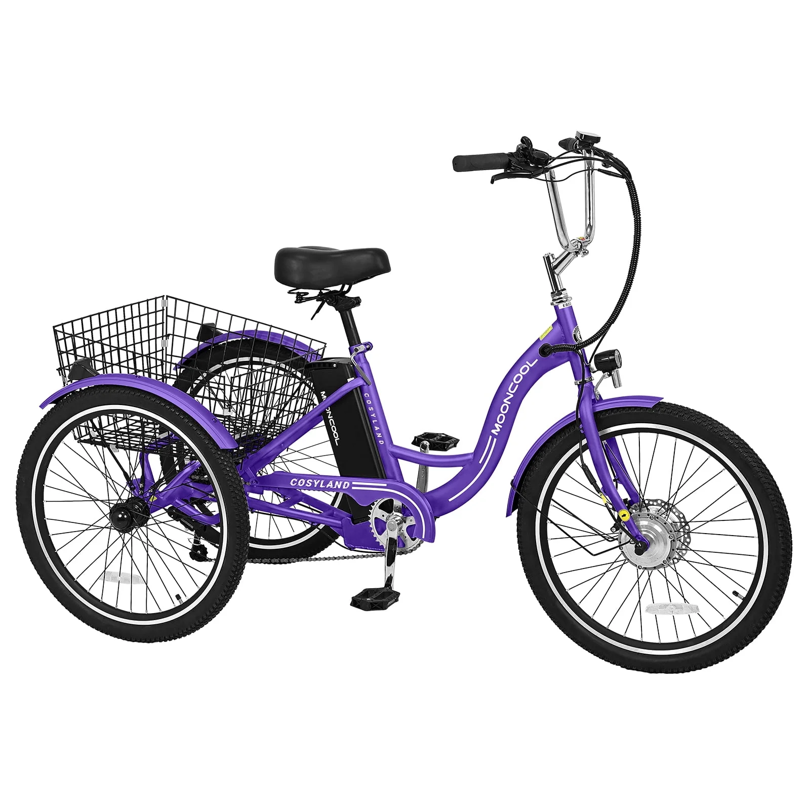 Lilypelle Adult Electric Tricycles,3 Wheel Electric Bike,15.5 Mph Electric Trikes for Seniors,7-Speed & 4 Adjustable Riding Modes Electric Tricycle With Removable Lithium Battery