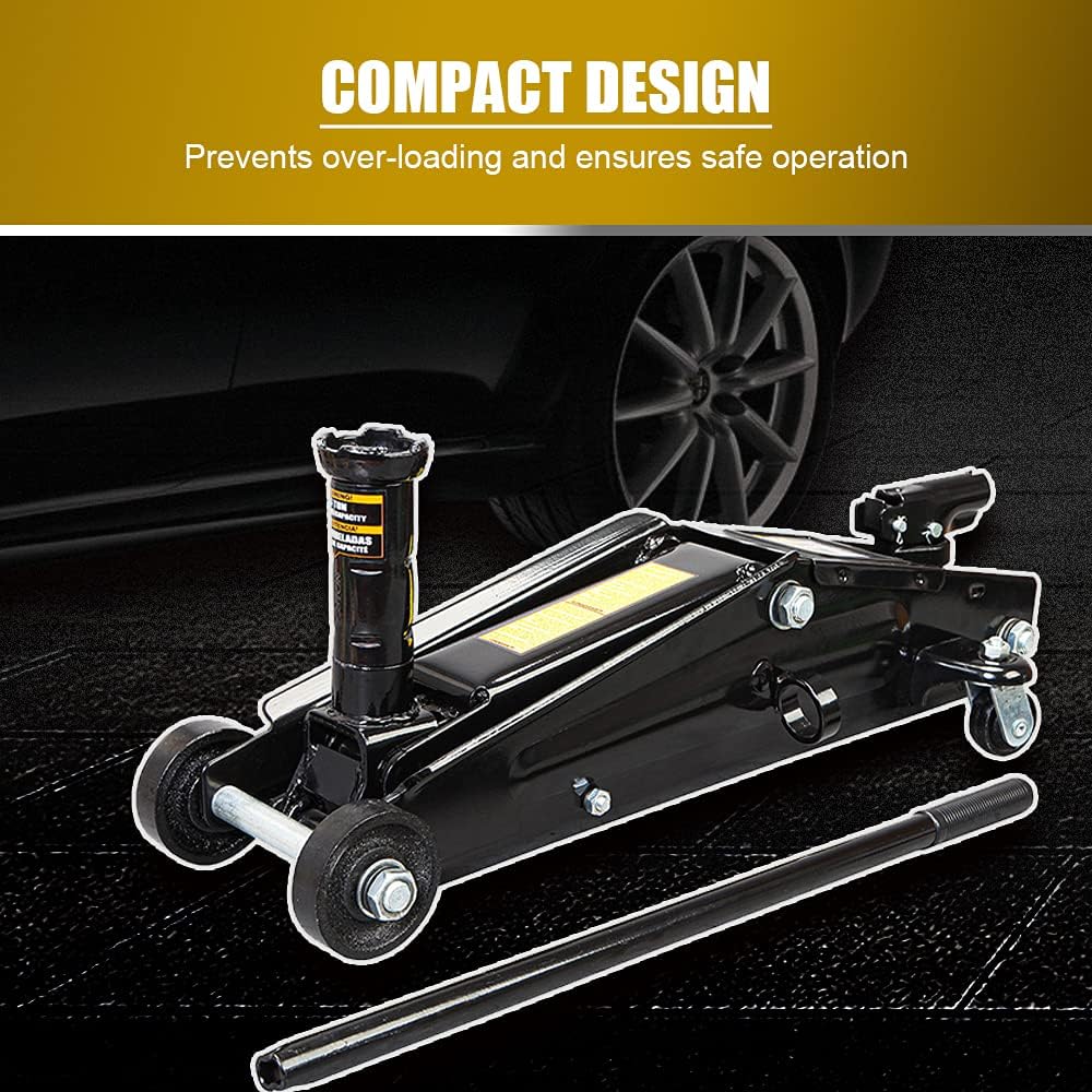 3 Ton (6,000 lb) Capacity, Black Jack Hydraulic Trolley Service/Floor Jack (Fits: SUVs and Extended Height Trucks)