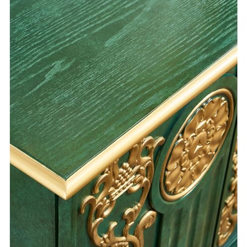 Side Panel Buffet Modern Storage Space Light Luxury Entrance Cabinet Solid Wood Carved Entrance Hall Partition Country Decoration Retro Old Sideboard Free Standing Decorative Cabinet