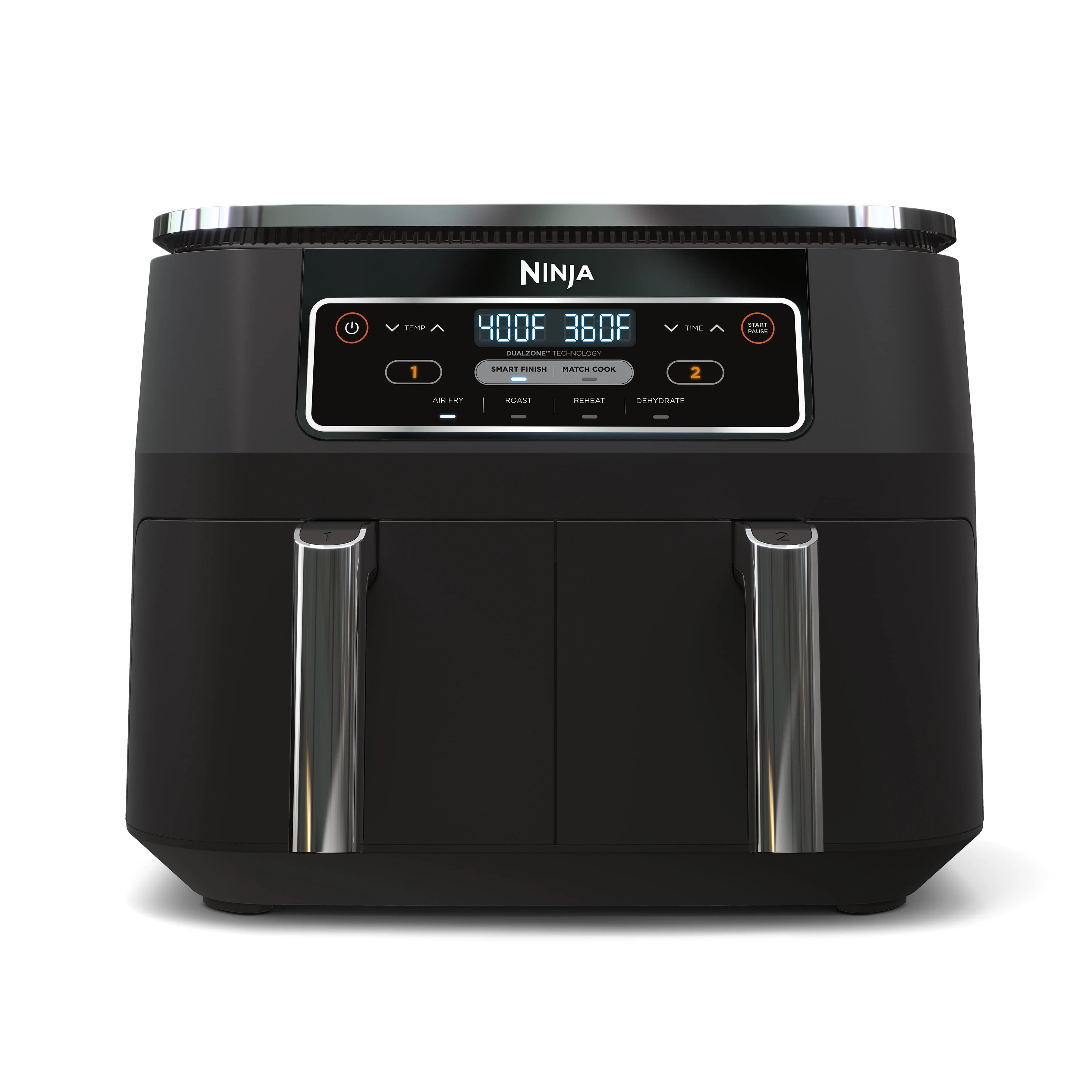 Ninja庐 Foodi庐 4-in-1 8-Quart. 2-Basket Air Fryer with DualZone Technology- Air Fry, Roast, & More DZ100