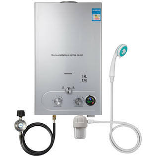 Vevor 18L Hot Water Heater Upgrade Type Propane GAS Instant Boiler LPG w/ Shower Kit