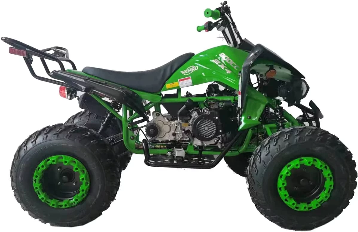 X-Pro Brand New 200cc Gas ATV, Automatic Transmission with Reverse LED Headlights Big 23"/22" Tires - Curated Treasures Market