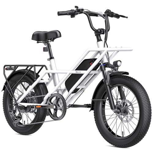 Fat Tire Electric Bike for Adults 20" 1200W Peak Mountain Ebike Commuting Off-Road E-Bike 7 Speed Pedal Assist Electric Bicycle with 48V Removable Battery Up to 70 Miles 28 MPH