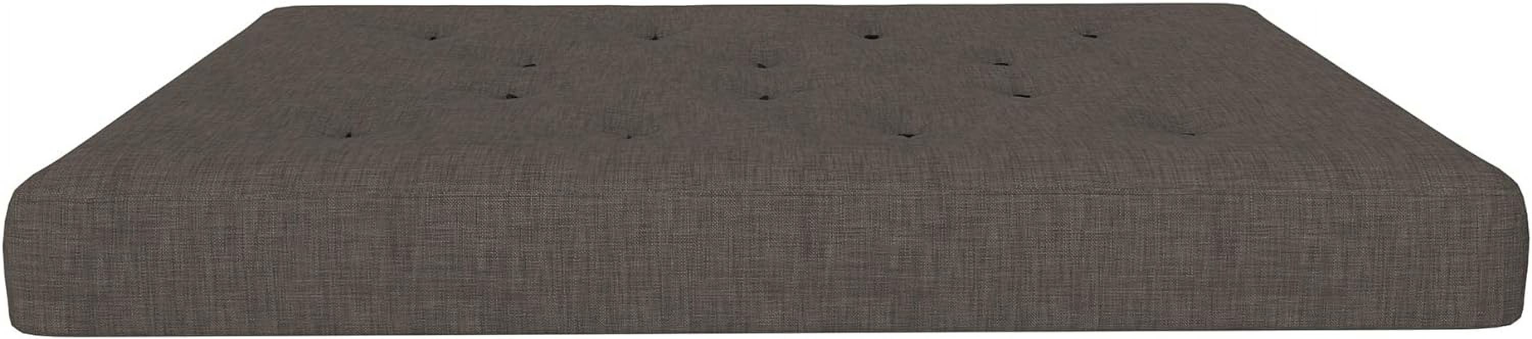 Cozey 8-Inch Pocket Spring Coil Futon Mattress, Polyester Linen, Full, Taupe Gray