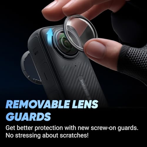 Insta360 X4 Motorcycle Bundle- 8K Waterproof 360 Action Camera, 4K Wide-Angle Video, Invisible Selfie Stick, Removable Lens Guards, 135 Min Battery Life, AI Editing, Stabilization, No Micro SD Card
