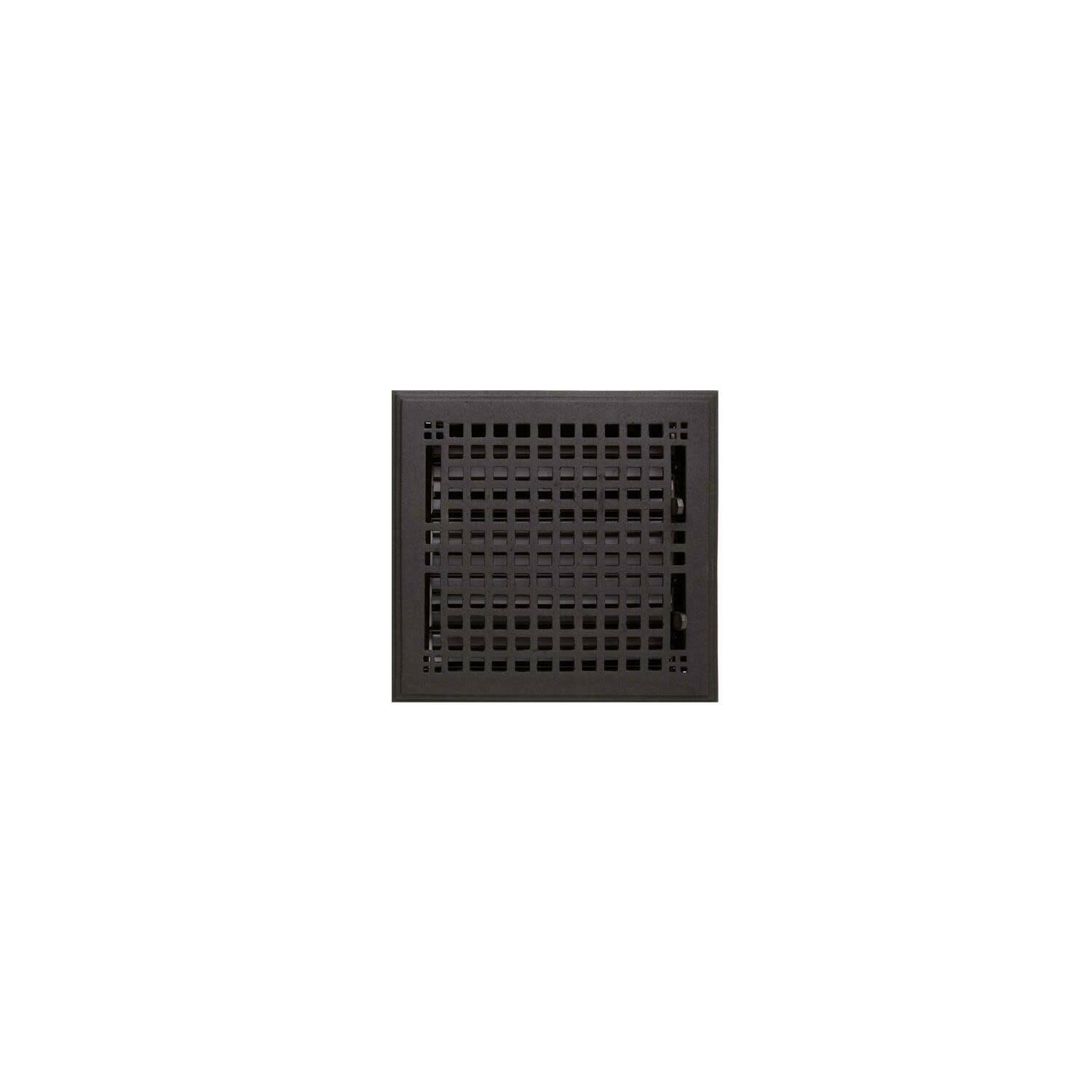 Signature Hardware 917441-8-8 Mission Cast Iron Floor Register - Black