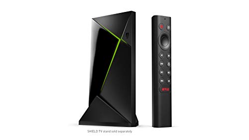 NVIDIA Shield Android TV Pro Streaming Media Player; 4K HDR Movies, Live Sports, Dolby Vision-Atmos, AI-Enhanced upscaling, GeForce Now Cloud Gaming, Google Assistant Built-in, Compatible with Alexa