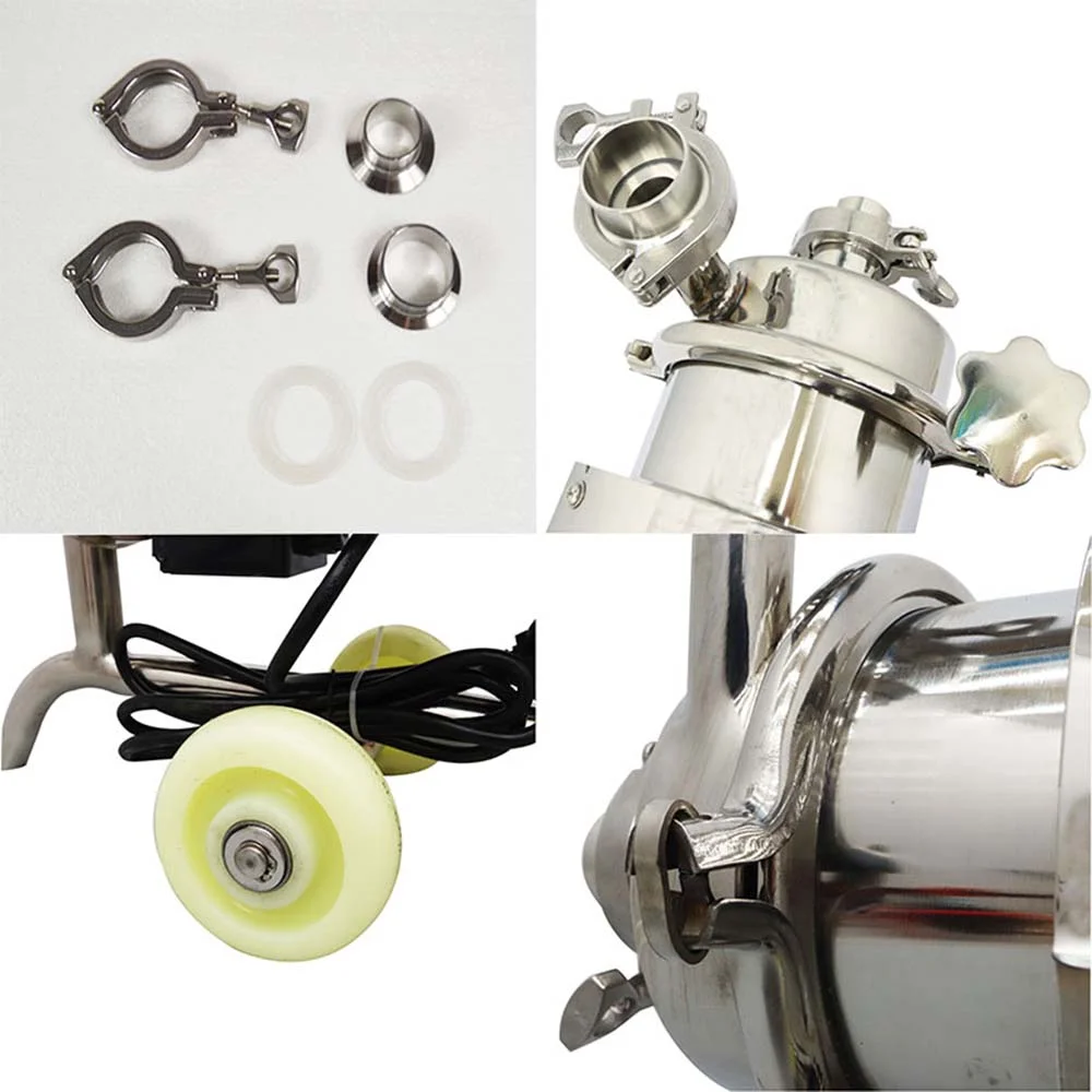 INTBUYING 3Ton/H Centrifugal Pump Sanitary Beverage Pump Stainless Steel without Switch