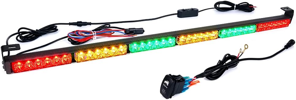 Xprite Upgraded 36" Offroad Rear Chase LED Strobe Light Bar, All in One w/ Turn Signal Brake Reverse Light for Can-Am, ATV, UTV, Yamaha, Side by Side and Off Road Vehicles - RYGYGR