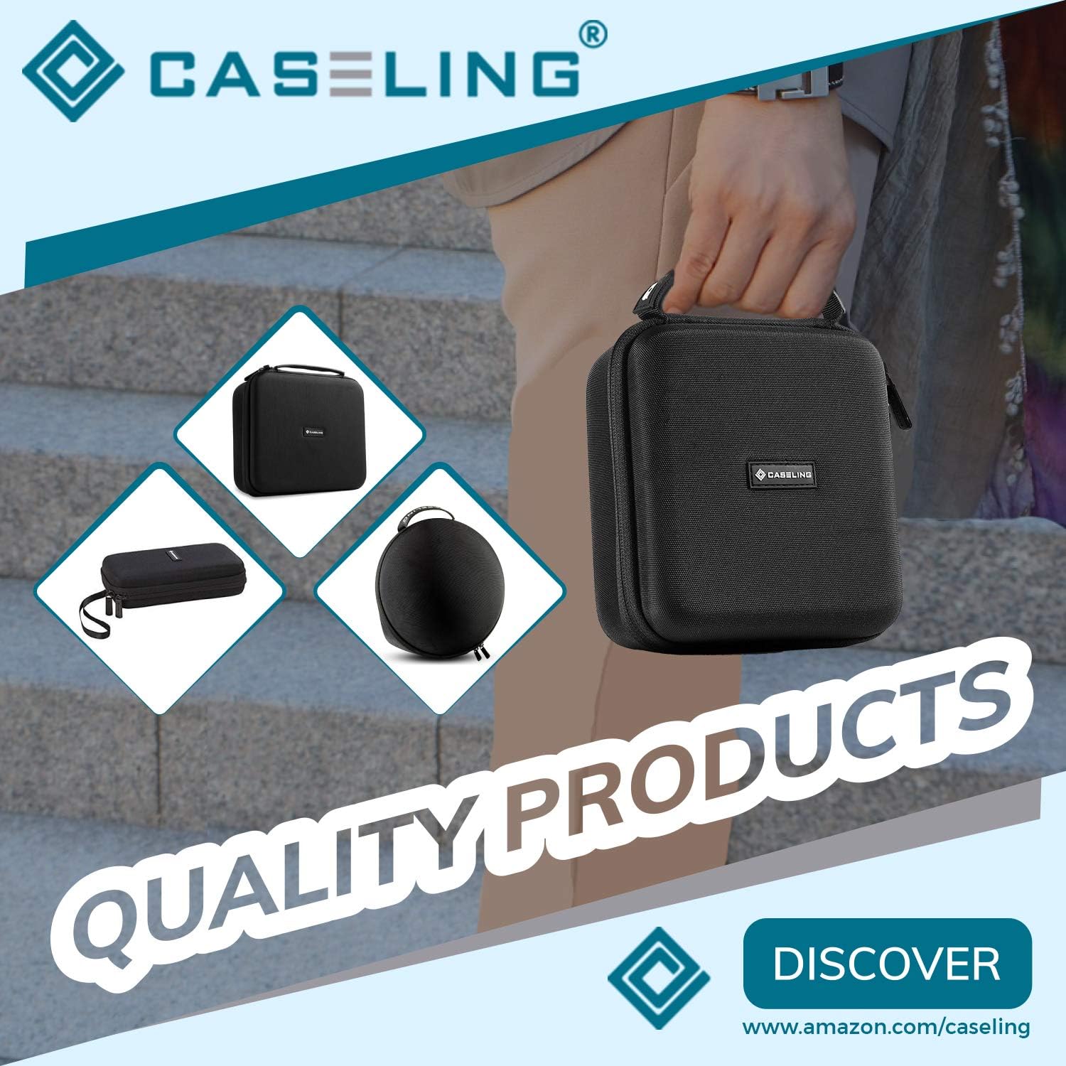 caseling Hard Case Compatible with GB70 2000 Amp 12V Lithium Jump Starter Battery Pack with Mesh Pocket for Accessories