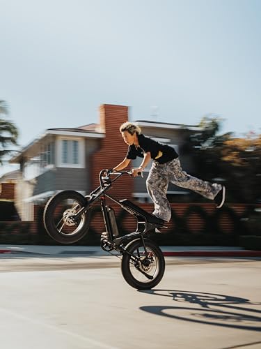 MACFOX Electric Bike for Adults - Peak 750W, 25MPH High-Speed Commuter Ebike, 30 Mile Range, 20" All-Terrain Fat Tires with Front Suspension, Off-Road/Campus E-Bicycle (X1S/Class 3)