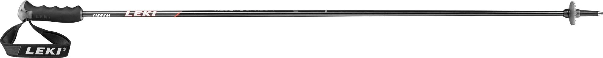 Leki Neolite Carbon Pair of Ski Poles, 125cm Black/White/Neon Red