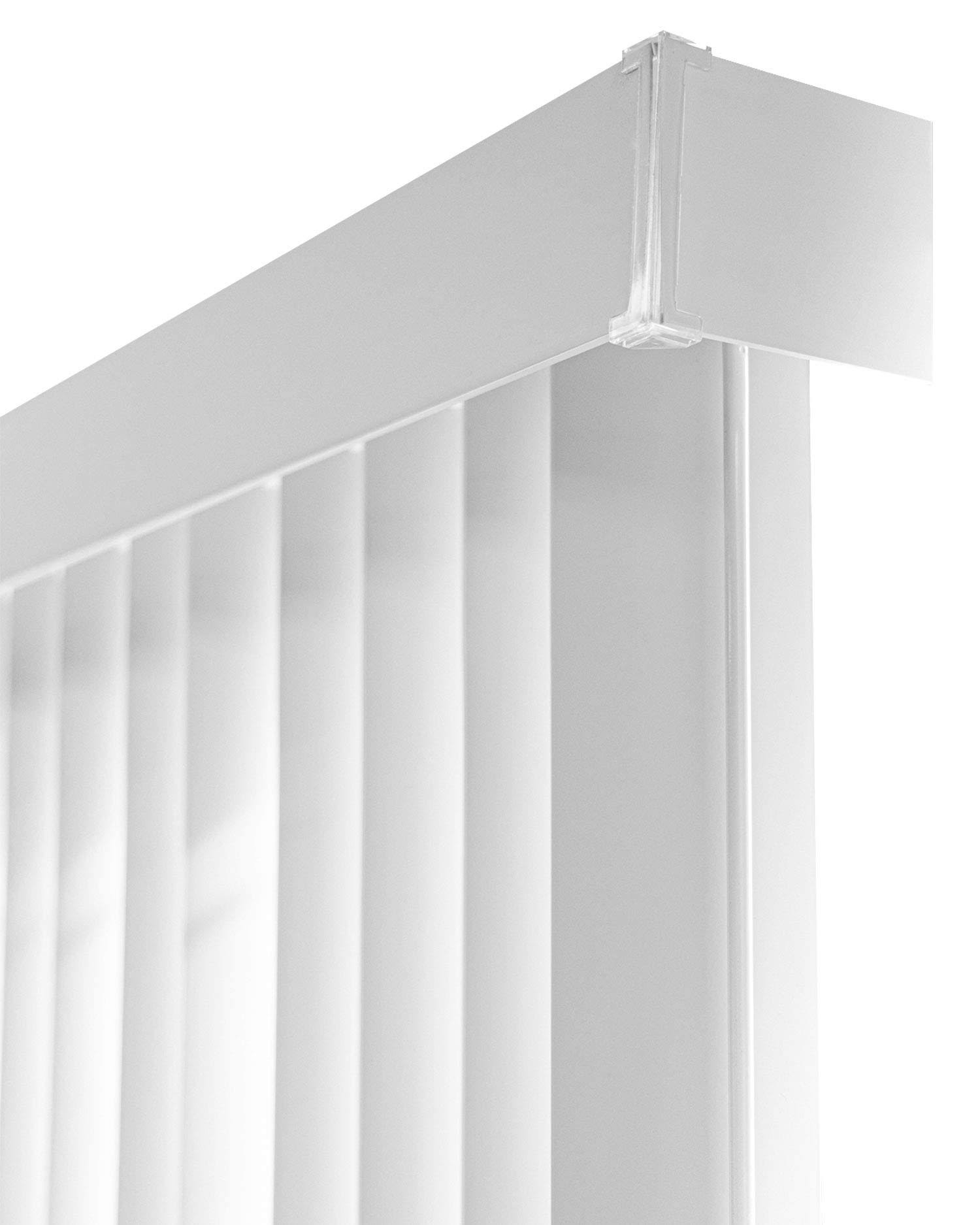 Chicology Cordless Vertical Window Blinds, White, Size: 78 inch x 84 inch