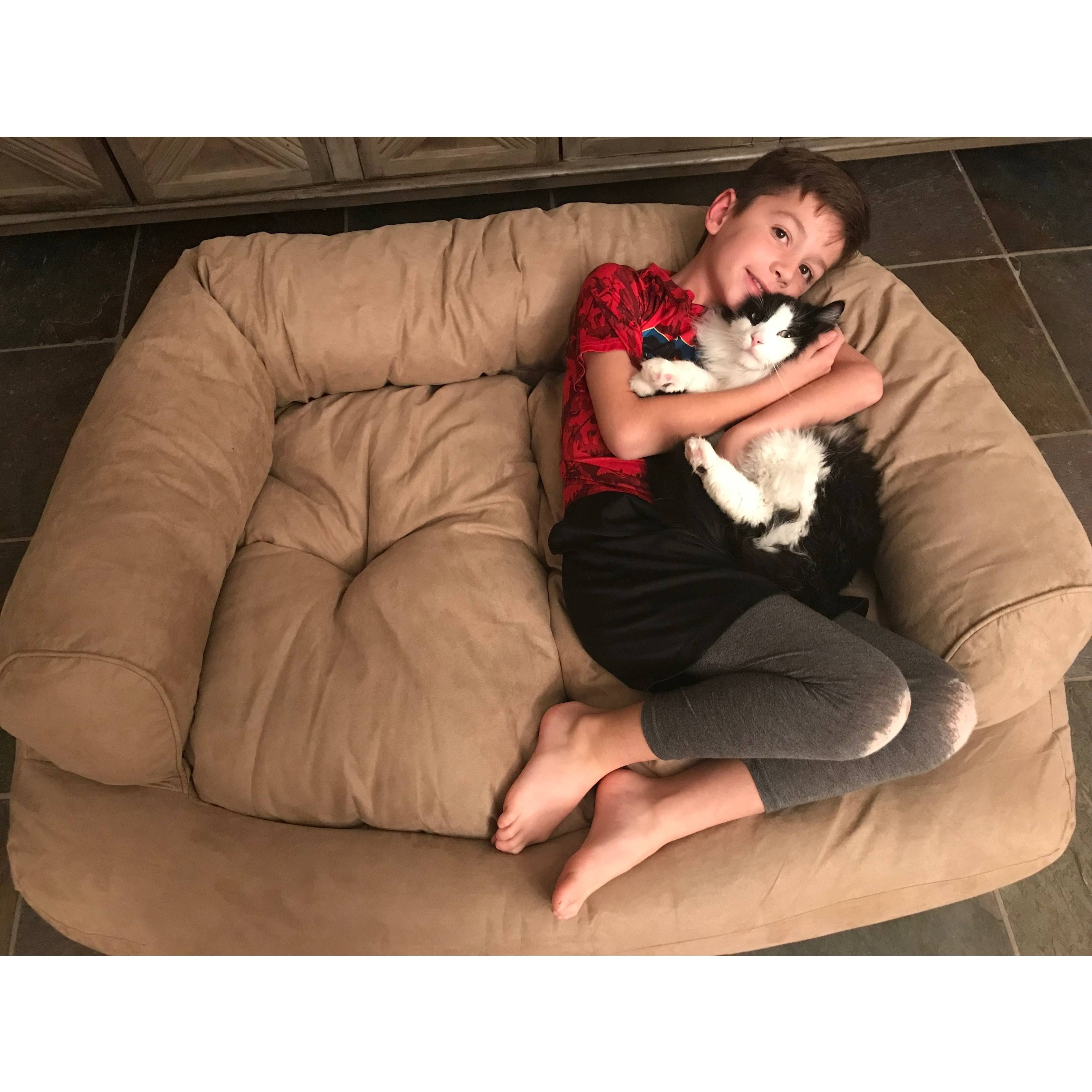 Snoozer Overstuffed Luxury Pet Sofa X-Large Camel