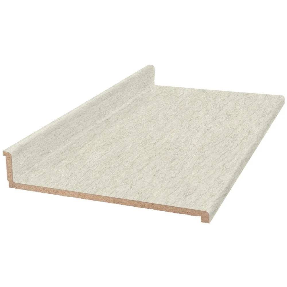 Hampton Bay 6 ft. White Laminate Countertop with Eased Edge in White Cascade with Backsplash