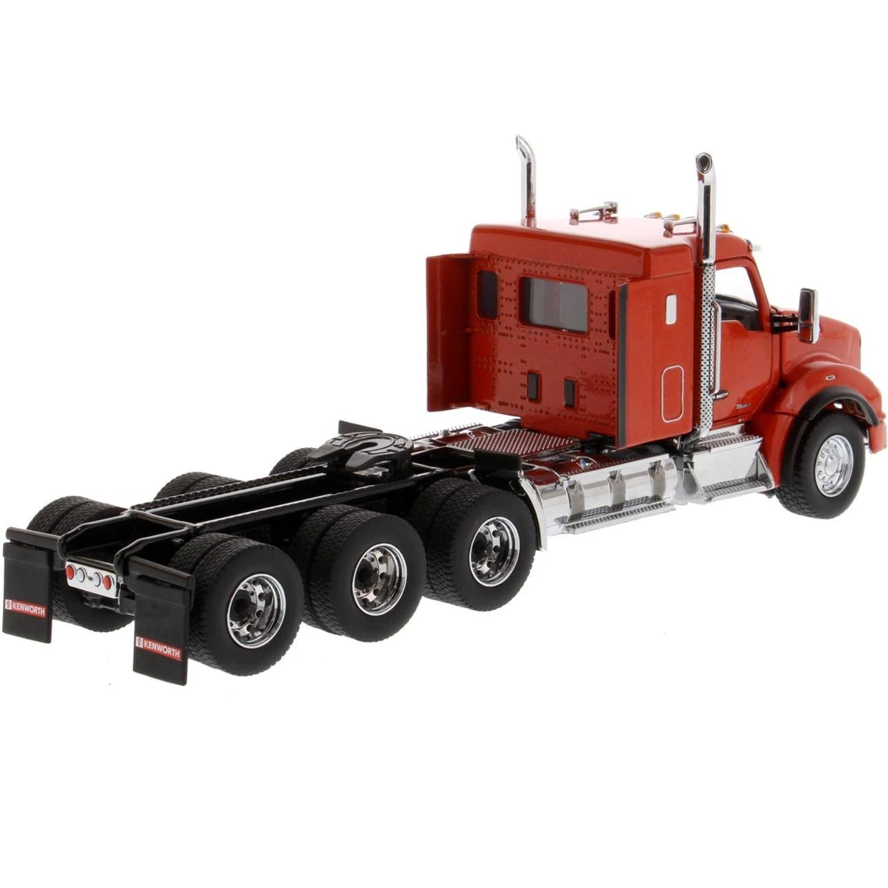 Kenworth T880 SBFA 40x22 Sleeper Cab Tridem Truck Tractor Orange 1/50 Diecast Model by Diecast Masters 71057