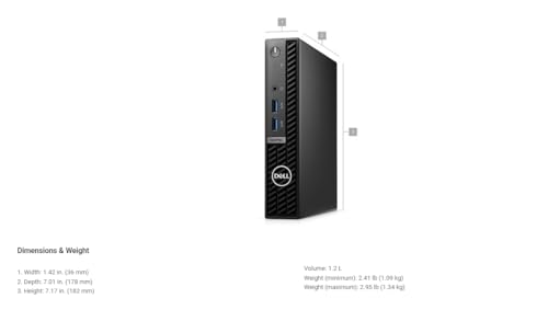 Dell OptiPlex 7010 Micro Form Factor Desktop, Intel Core i5-13500T (14 Core up to 4.6 GHz), 16GB DDR4 RAM, 256GB PCIe SSD, Intel UHD Graphics, Windows 11 Pro, Black