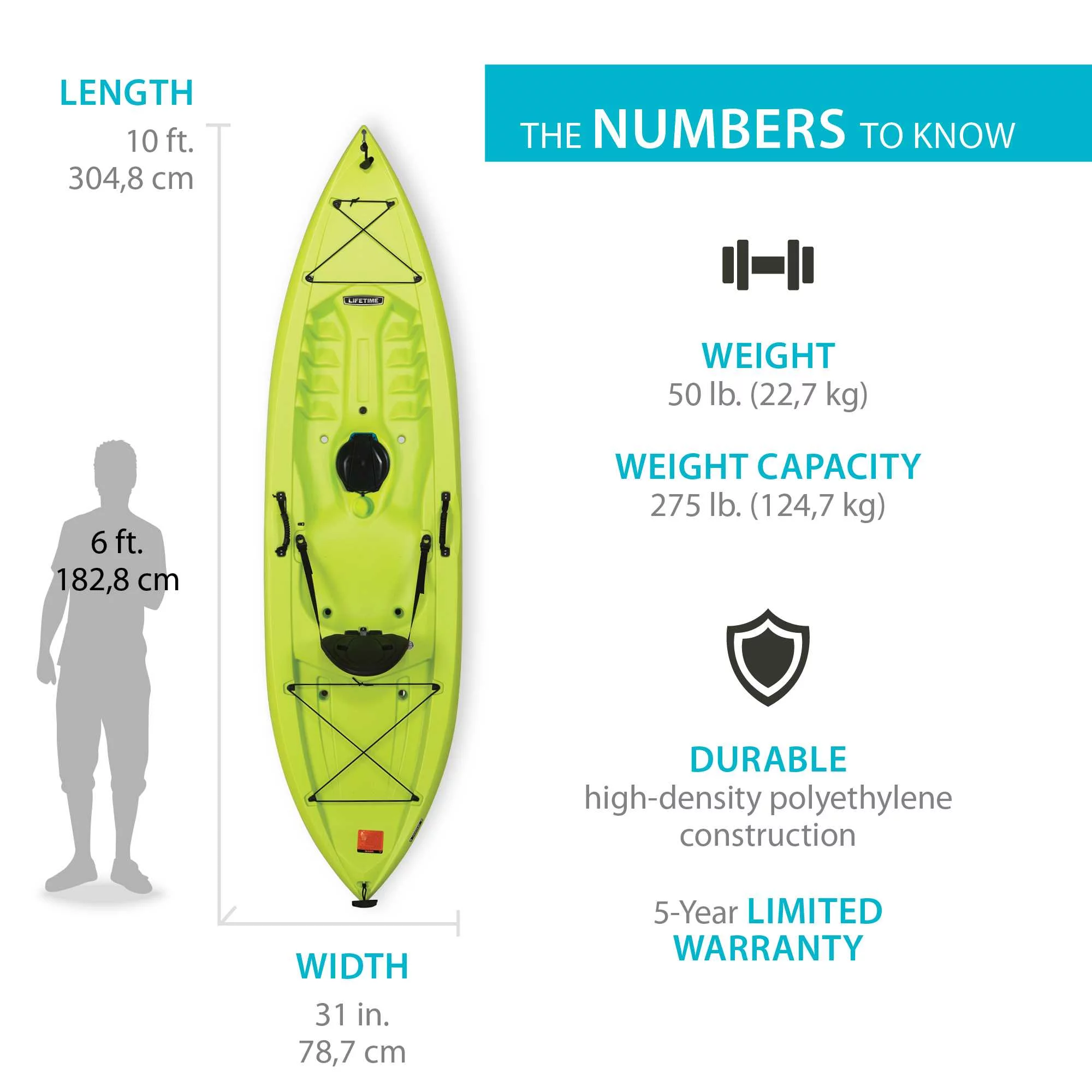 Lifetime Tahoma 10 ft Sit-on-top Kayak (90982)