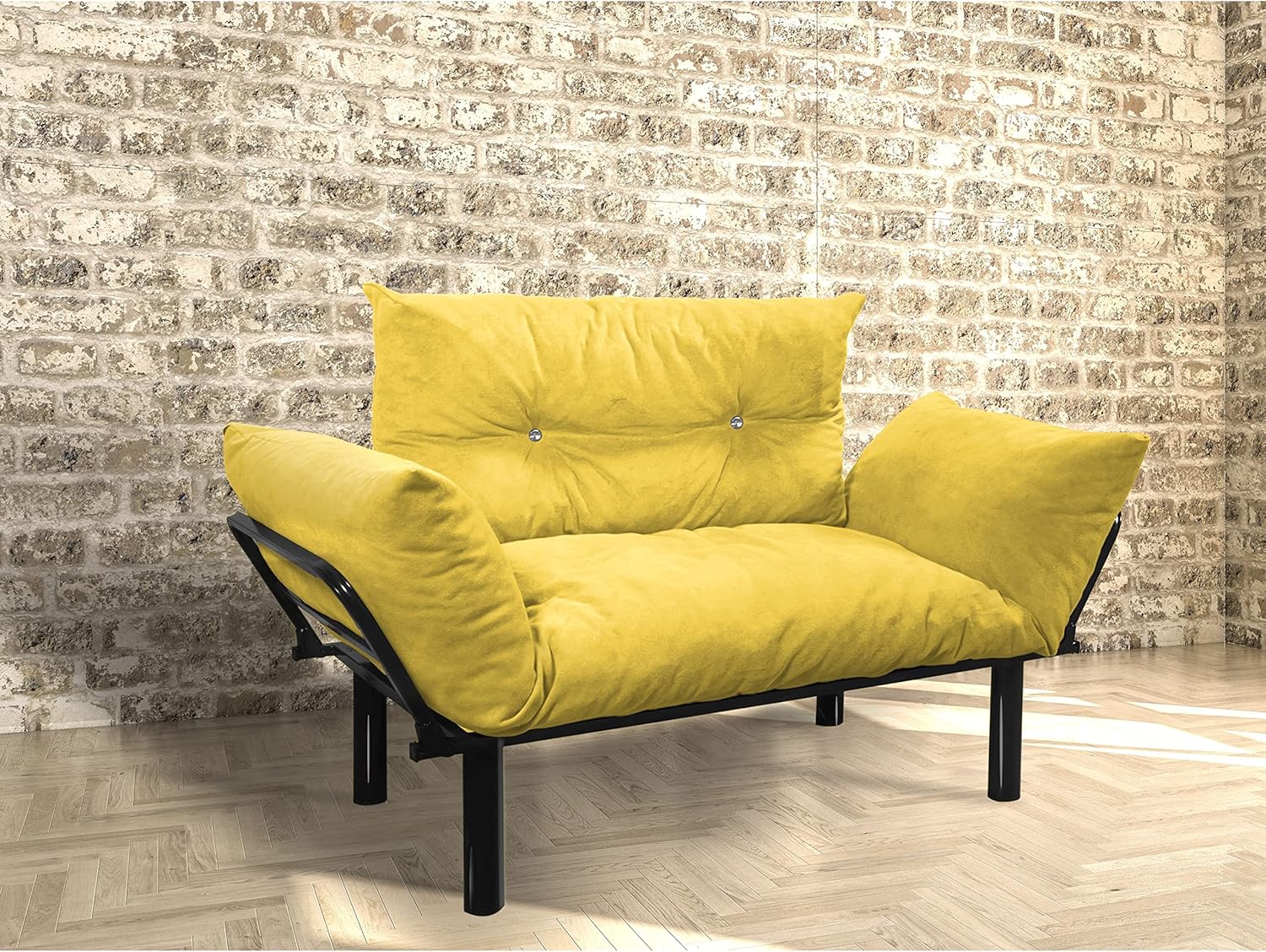 Overstock Foam and Metal Contemporary Loveseat Purple