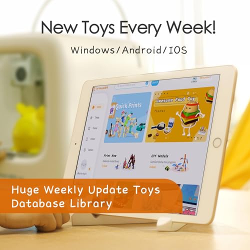 3D Printer for Kids, Beginner 3D Printer with 8 PLA Filament Set, Huge Toy Library & Modify, Wi-Fi & App Control, Create STEM Toys, High Precision, W/ 15+ Mini 3D Design Module, X-Maker Joy