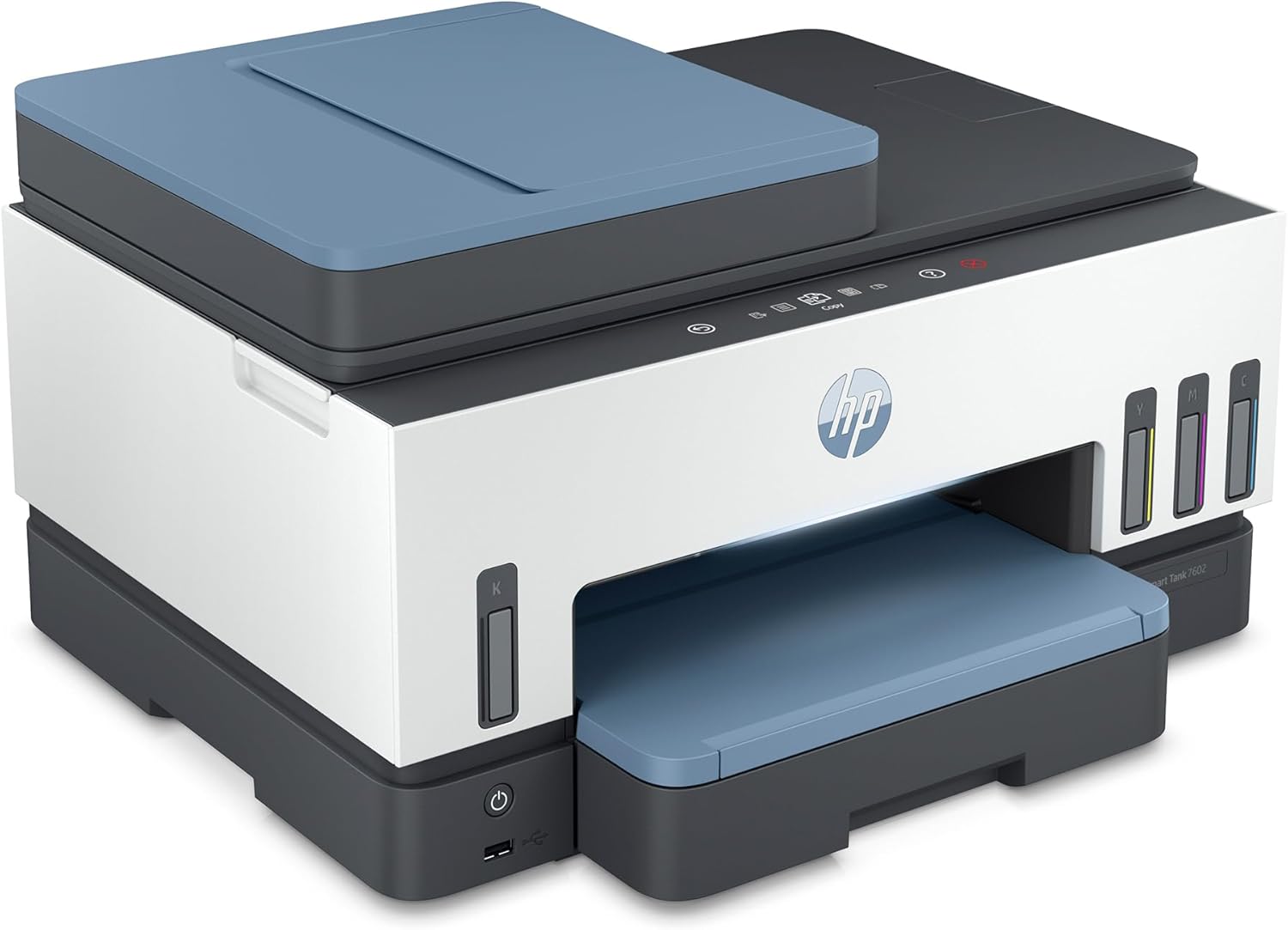 HP Smart Tank 7602 Wireless All-in-One Ink Tank Printer with 2 years of ink included,Print, scan, copy, fax, Best-for-home, Refillable ink tank (28B98A)