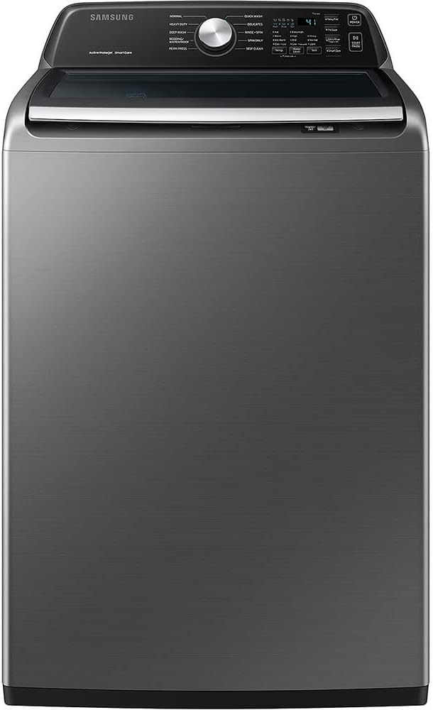 SAMSUNG WA44A3405AP 4.4 cu. ft. Top Load Washer with ActiveWave(TM) Agitator and Active WaterJet in Platinum