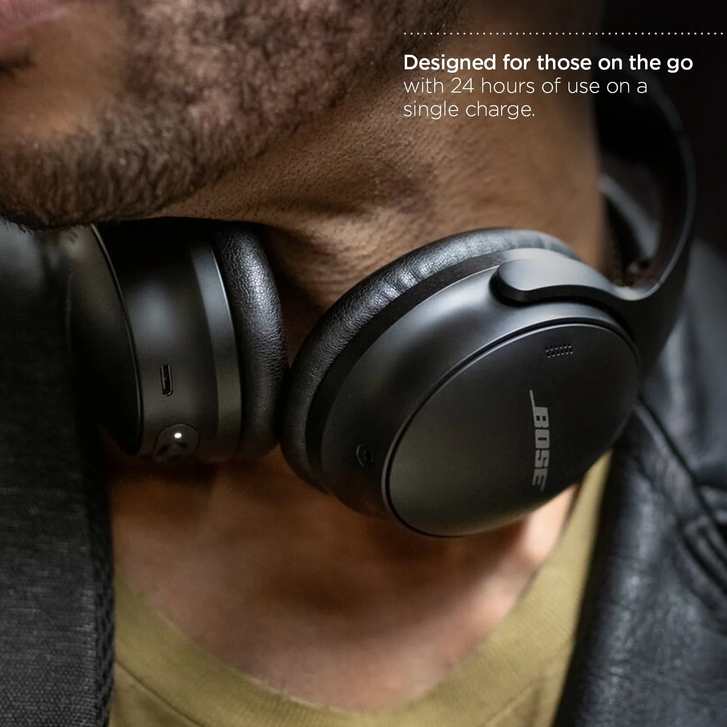 Bose QuietComfort 45 Headphones Noise Cancelling Over-Ear Wireless Bluetooth Earphones, Black