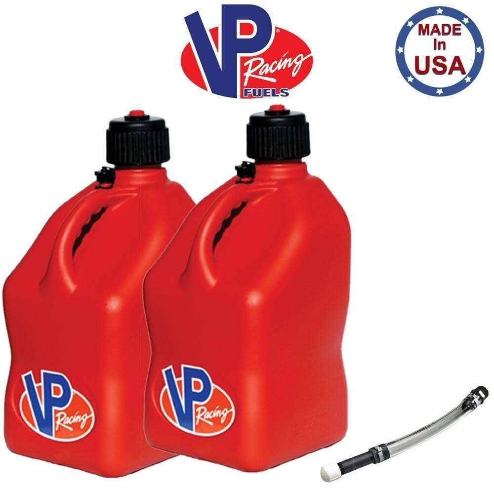 VP Racing Fuel Jugs Square 5 Gallon GAS Can and Hose Red / 2 / 1