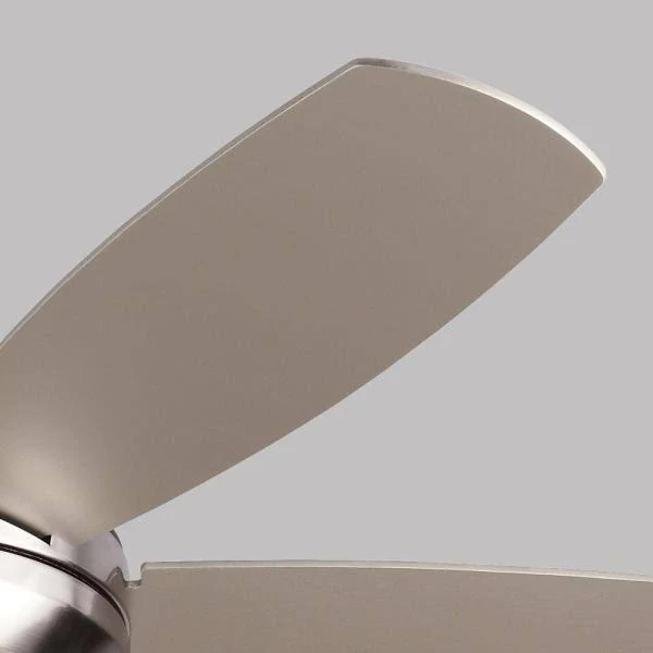 Monte Carlo Discus ES 52x22 Ceiling Fan with 2-light Kit - Brushed Steel - Silver Blades