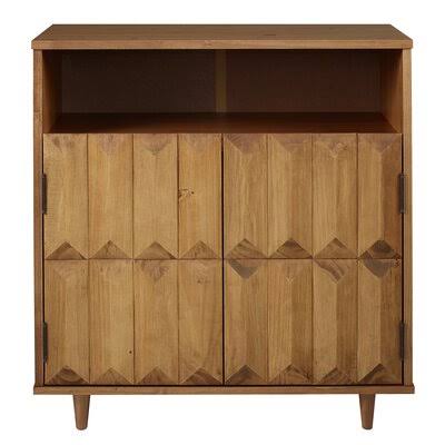 Heitz Solid Wood 2 - Door Accent Cabinet Mercury Row Color: Caramel