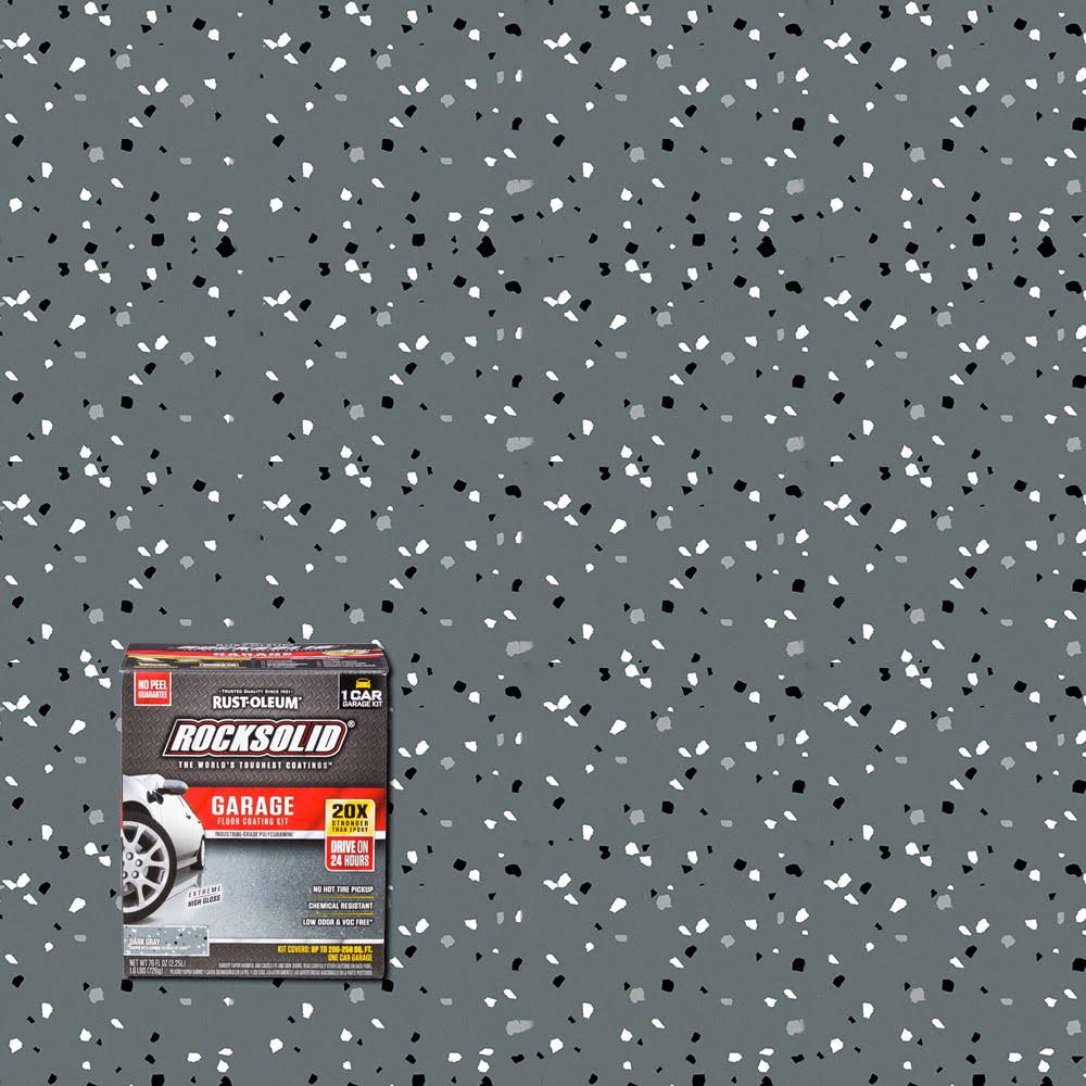 Rust-Oleum RockSolid 76 oz. Dark Gray Polycuramine 1 Car Garage Floor Kit 308638