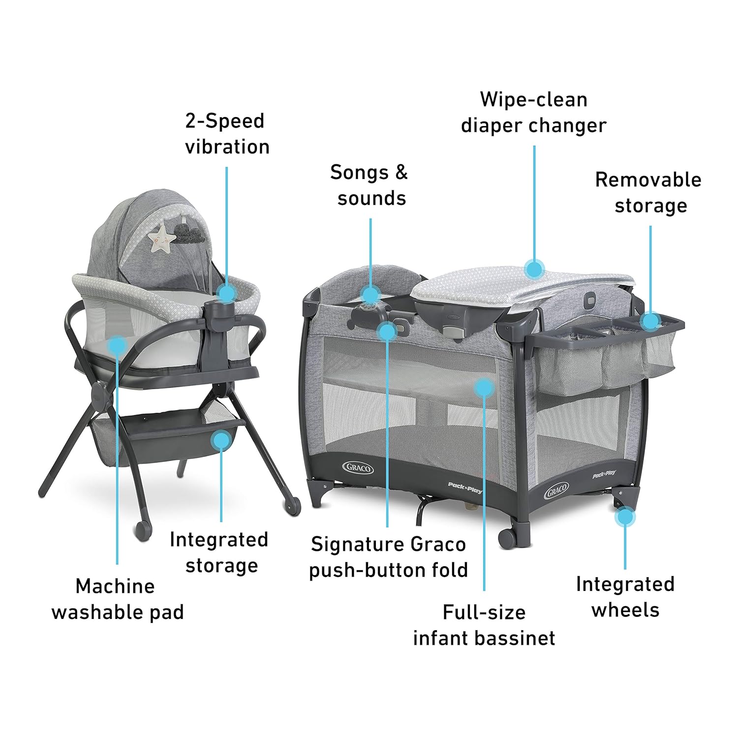 Graco® Pack ‘n Play® Day2Dream™ Bassinet Deluxe Playard