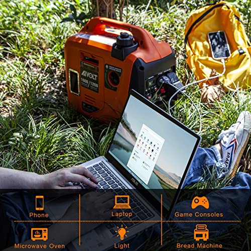 AIVOLT 8000W Dual Fuel Super Quiet Inverter Generator with Electric Start - Gas Propane Powered Portable Generator Upgraded Version for Home Backup, RV, Camping & Travel - 50 State Approved
