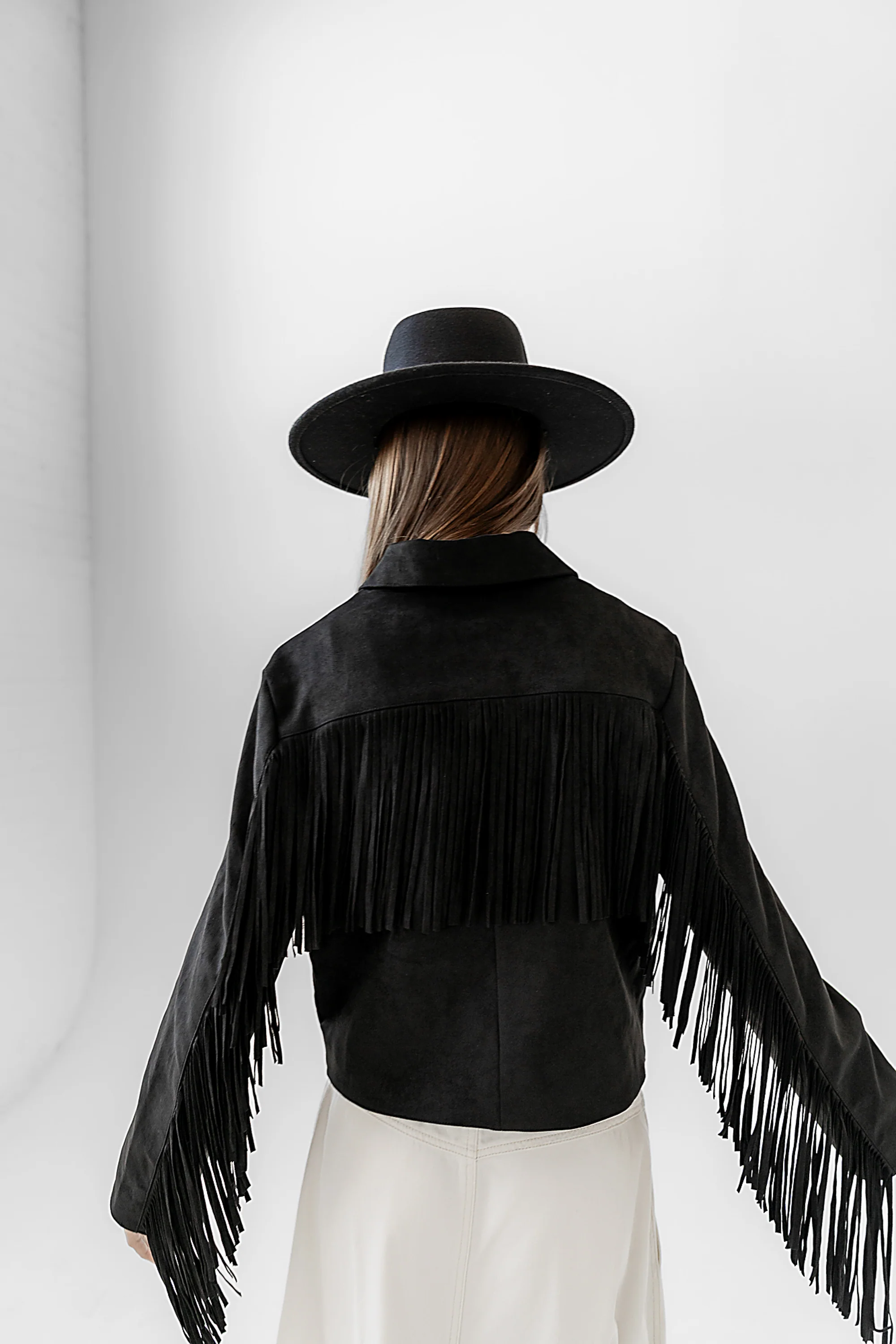 Bridget Fringe Jacket in Black
