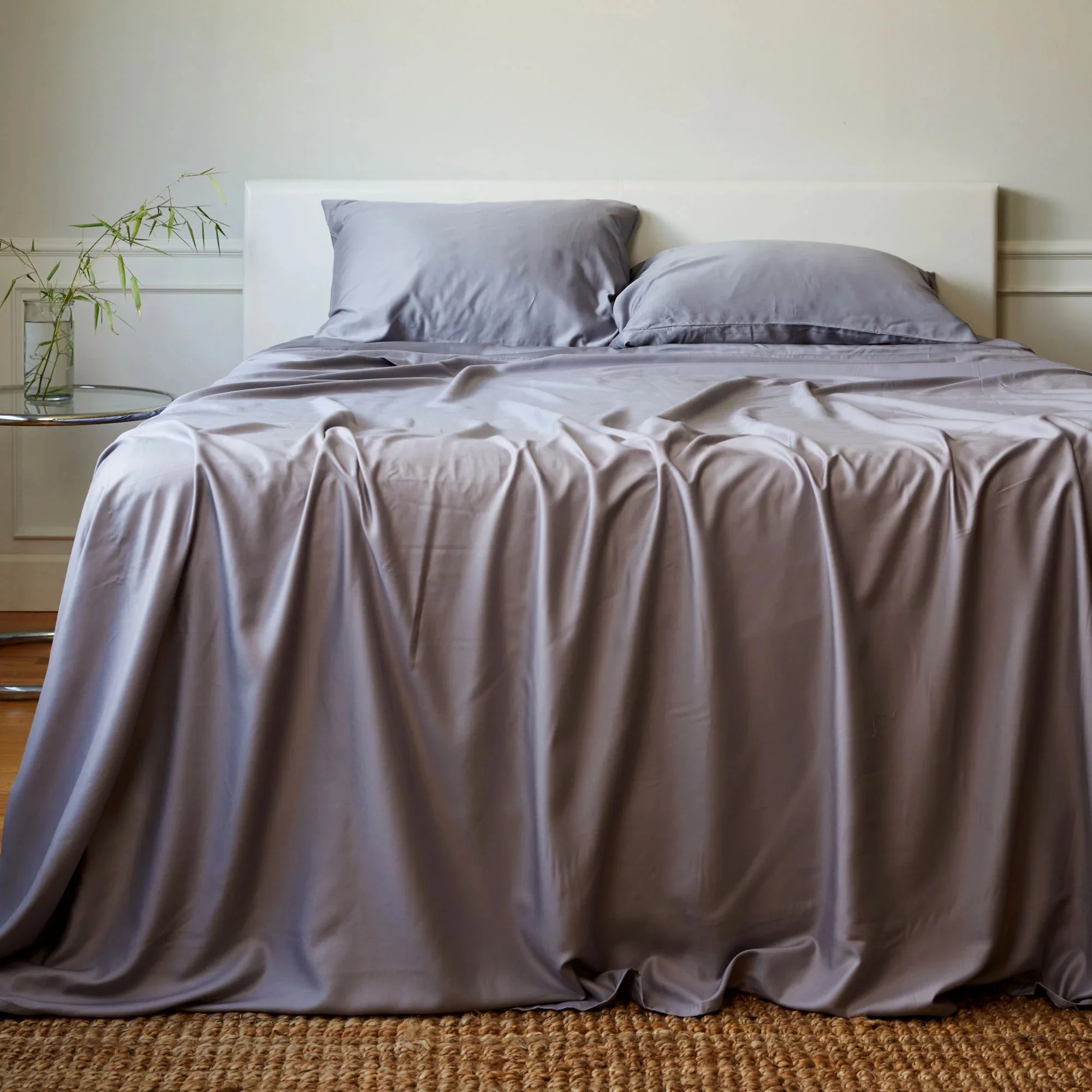BedVoyage Luxury 100% viscose from Bamboo Bed Sheet Set, Queen - Platinum